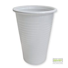 Műanyag pohár, fehér - 300 ml